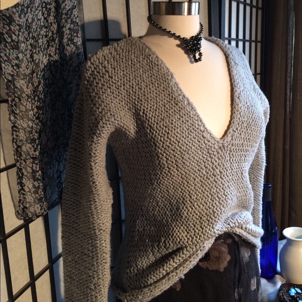 ☘️ J.JILL Shimmer Knit V-Neck Sweater, M